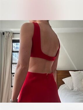 Zara Red Backless Mini Dress
